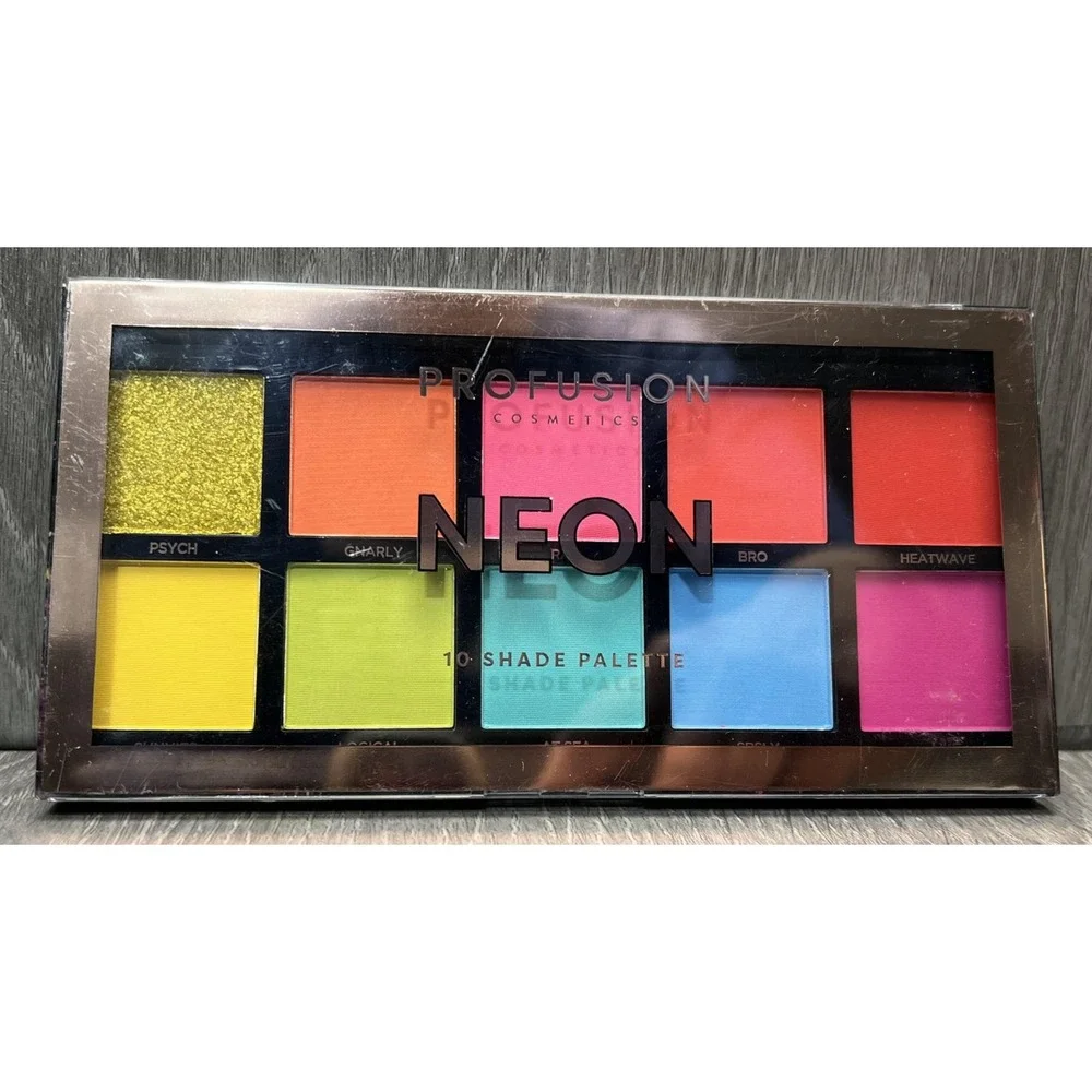 Profusion Cosmetics 3 Palette Set Neon Spectrum Pastel Eyeshadow 10 Shade New